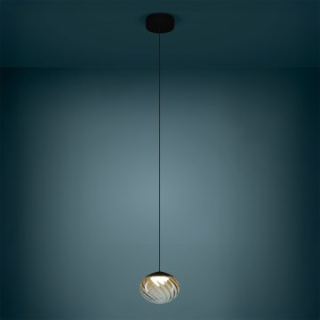 Eglo - LED hämardatav lühter kaabliga LED/5,8W/230V 2200-6500K beež/suitsu + kaugjuhtimispult