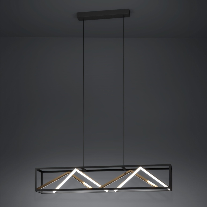 Eglo - LED Hämardatav lühter LED/46W/230V 2700-6500K must/kuldne + kaugjuhtimispult