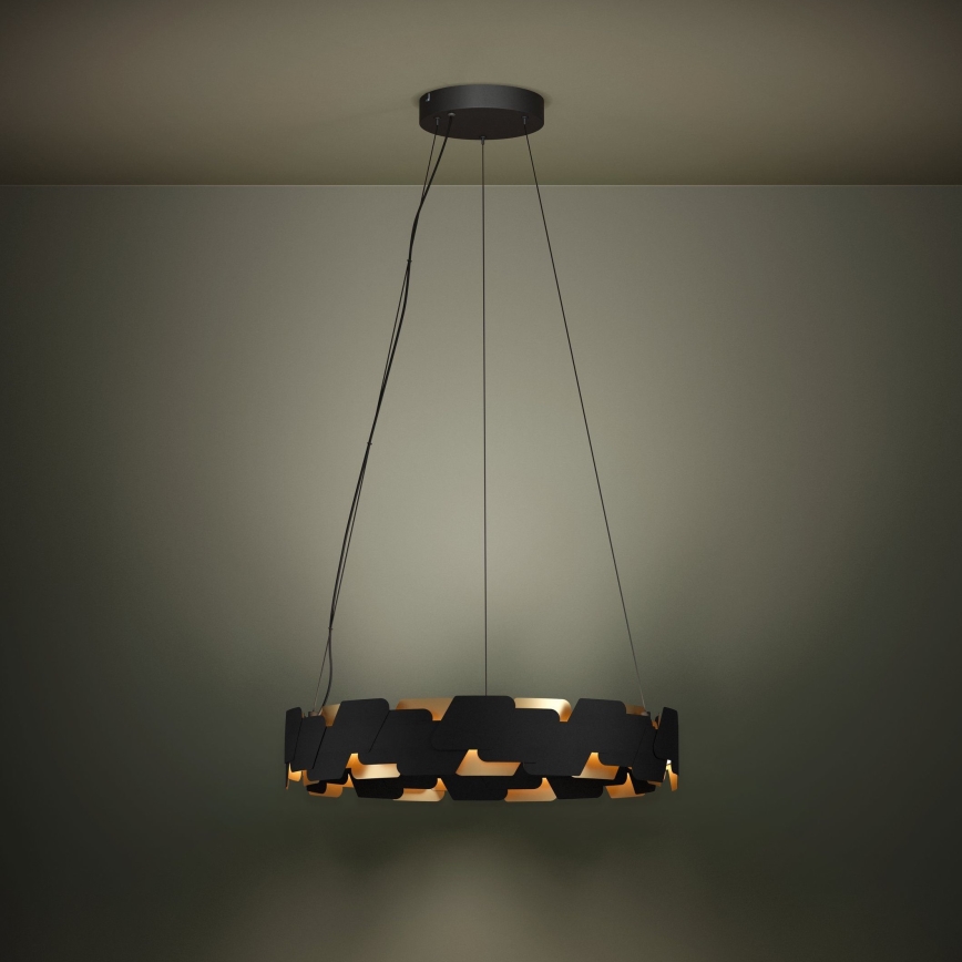 Eglo - LED Hämardatav lühter LED/72W/230V 3000K must/kuldne