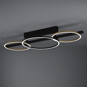 Eglo - LED Hämardatav pinnale kinnitatav lühter 2xLED/12,5W/230V + LED/15,5W 3000K must