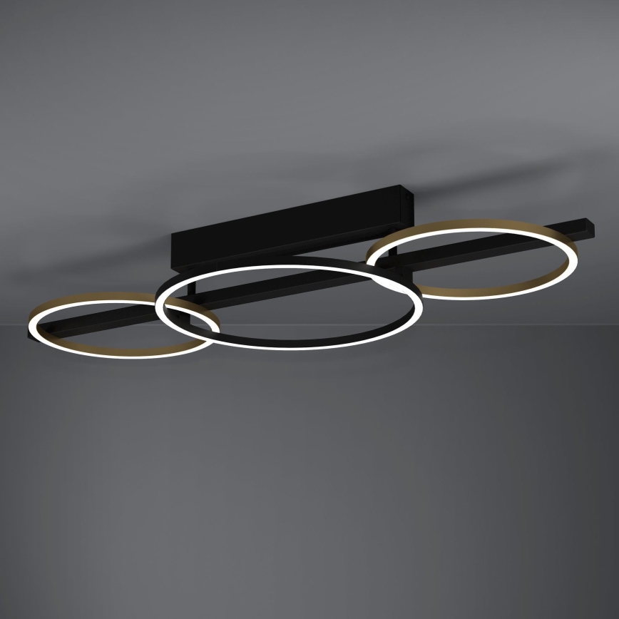 Eglo - LED Hämardatav pinnale kinnitatav lühter 2xLED/12,5W/230V + LED/15,5W 3000K must