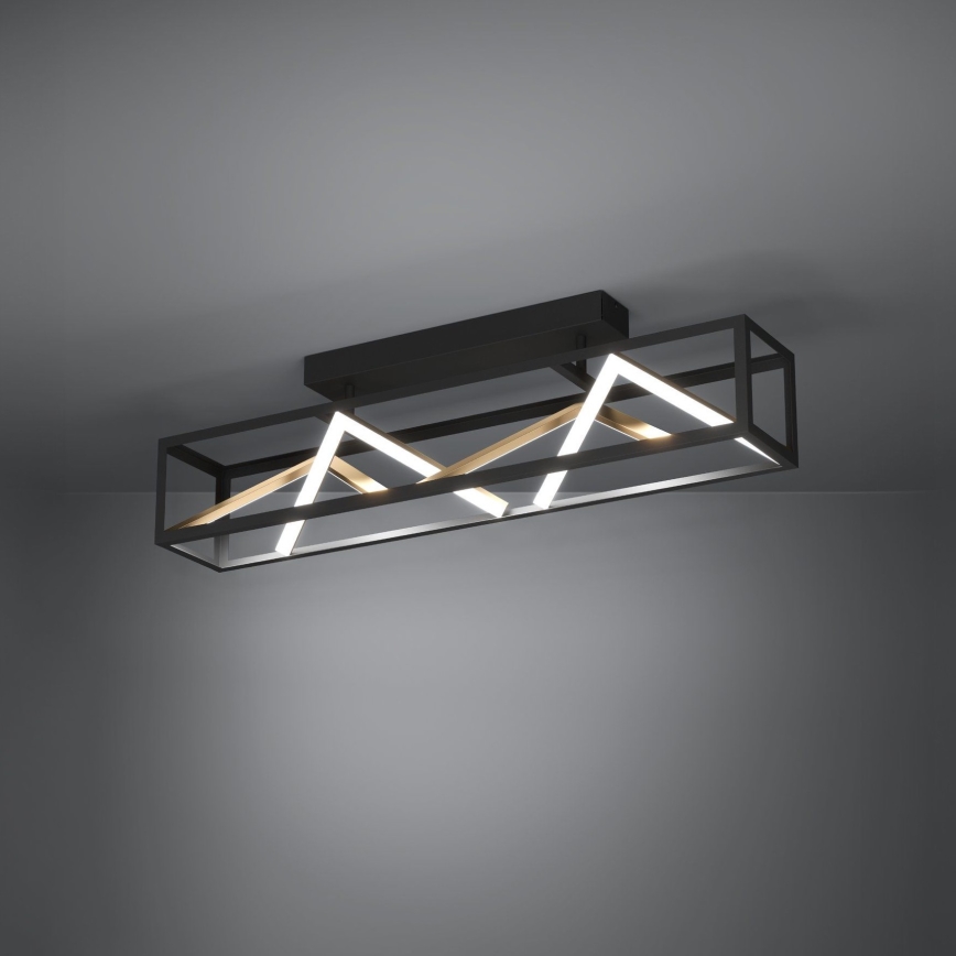 Eglo - LED Hämardatav pinnale kinnitatav lühter LED/45W/230V 2700-6500K must/kuldne + kaugjuhtimispult