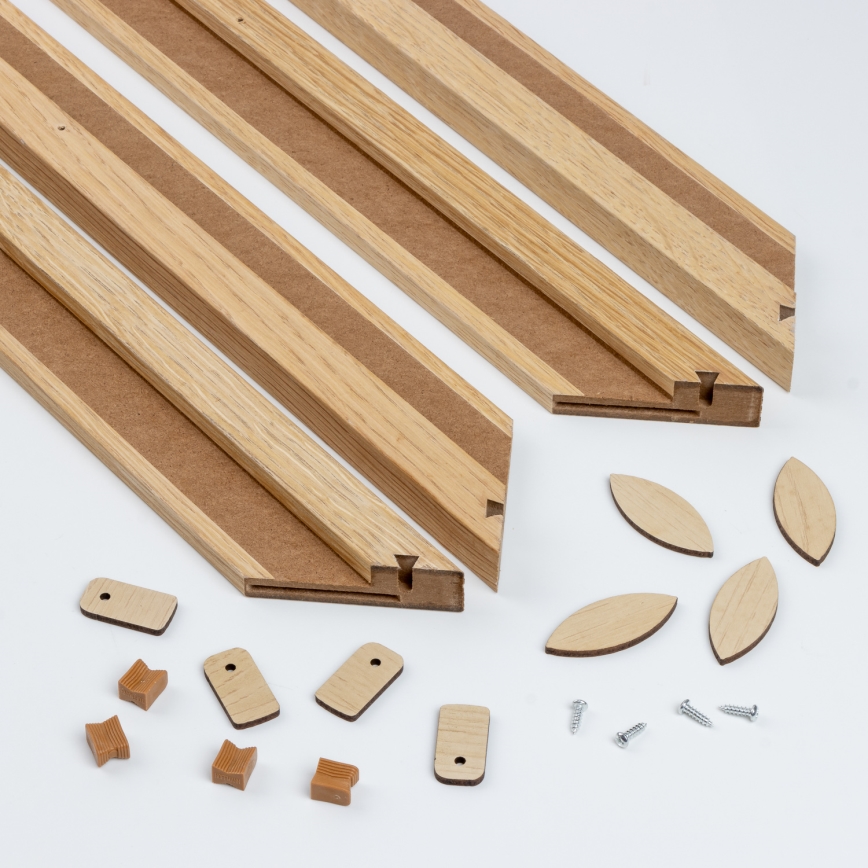 Eglo - LED Hämardatav pinnale kinnitatav valguspaneel POZZALLO WOOD LED/21W/230V 2700-6500K 49,5x49,5 cm pruun + kaugjuhtimispult