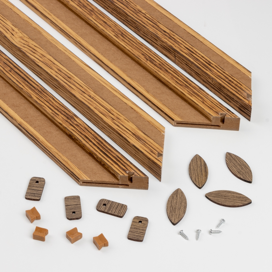 Eglo - LED Hämardatav pinnale kinnitatav valguspaneel POZZALLO WOOD LED/21W/230V 2700-6500K 49,5x49,5 cm pruun + kaugjuhtimispult