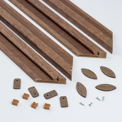 Eglo - LED Hämardatav pinnale kinnitatav valguspaneel POZZALLO WOOD LED/21W/230V 2700-6500K 49,5x49,5 cm tumepruun + kaugjuhtimispult
