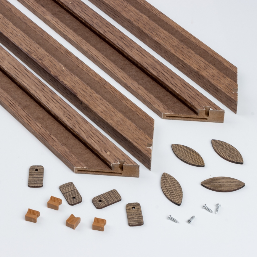 Eglo - LED Hämardatav pinnale kinnitatav valguspaneel POZZALLO WOOD LED/21W/230V 2700-6500K 49,5x49,5 cm tumepruun + kaugjuhtimispult