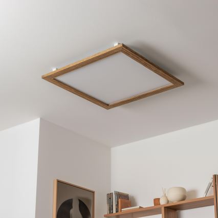 Eglo - LED Hämardatav pinnale kinnitatav valguspaneel SALOBRENA-CL WOOD LED/31W/230V 2700-6500K 64x64 cm pruun