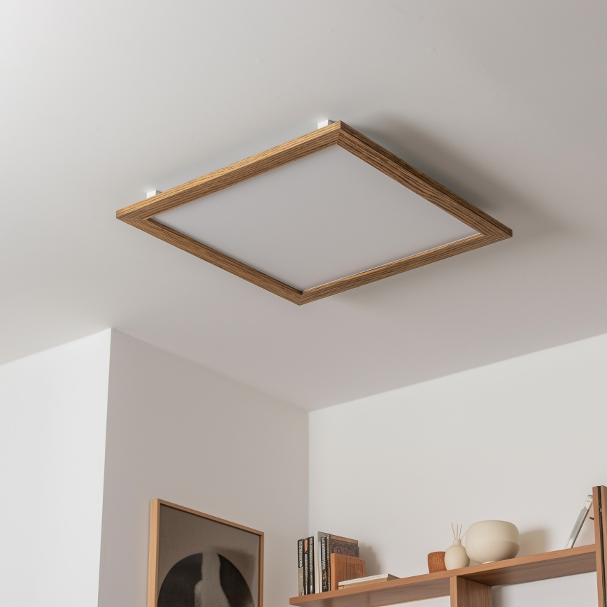 Eglo - LED Hämardatav pinnale kinnitatav valguspaneel SALOBRENA-CL WOOD LED/31W/230V 2700-6500K 64x64 cm pruun