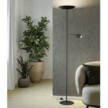 Eglo - LED hämardatav põrandalamp LED/26,5W/230V + LED/4W must