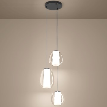 Eglo - LED hämardatav ripplühter kaablil LED/7W/230V + 2xLED/5,5W + 3xLED/1,6W läikiv kroom