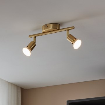 Eglo - LED Kohtvalgusti 2xGU10/2,8W/230V 3000K kuldne
