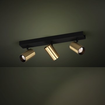 Eglo - LED Kohtvalgusti 3xGU10/4,5W/230V 3000K must/kuldne