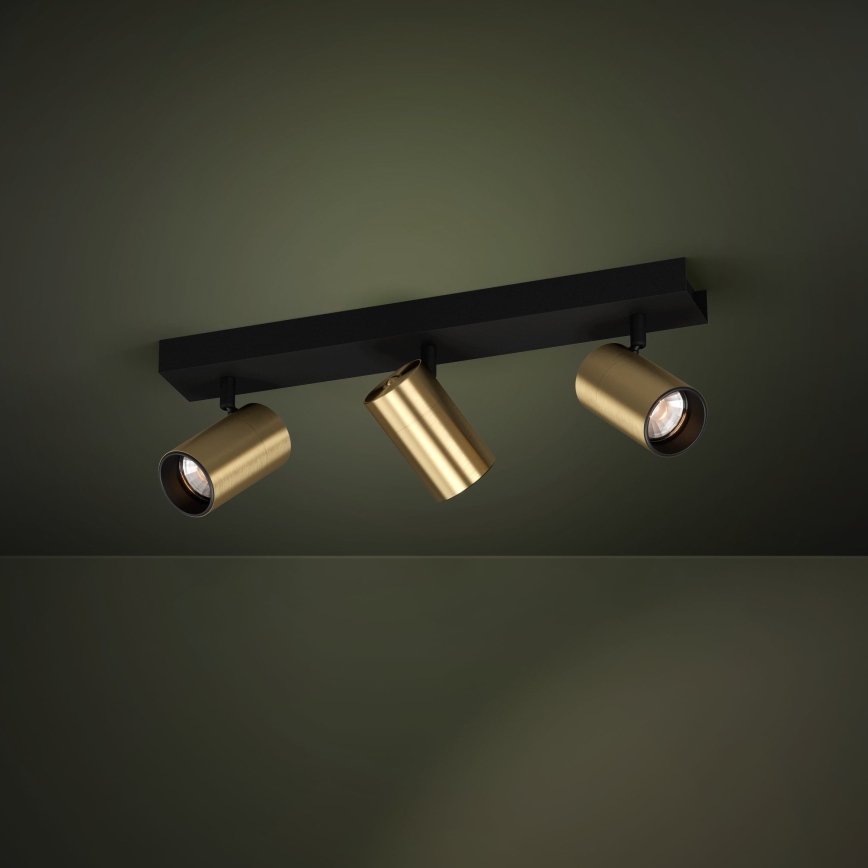Eglo - LED Kohtvalgusti 3xGU10/4,5W/230V 3000K must/kuldne