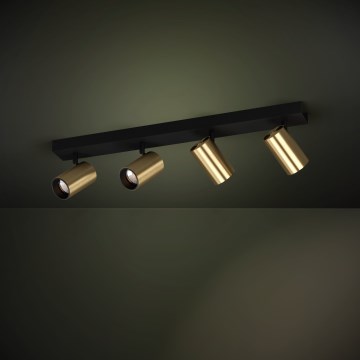 Eglo - LED Kohtvalgusti 4xGU10/4,5W/230V 3000K must/kuldne