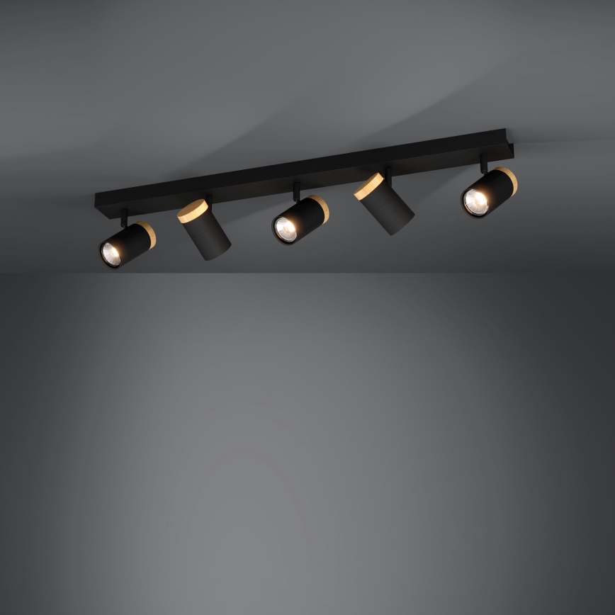 Eglo - LED Kohtvalgusti 5xGU10/4,5W/230V 3000K must/pruun
