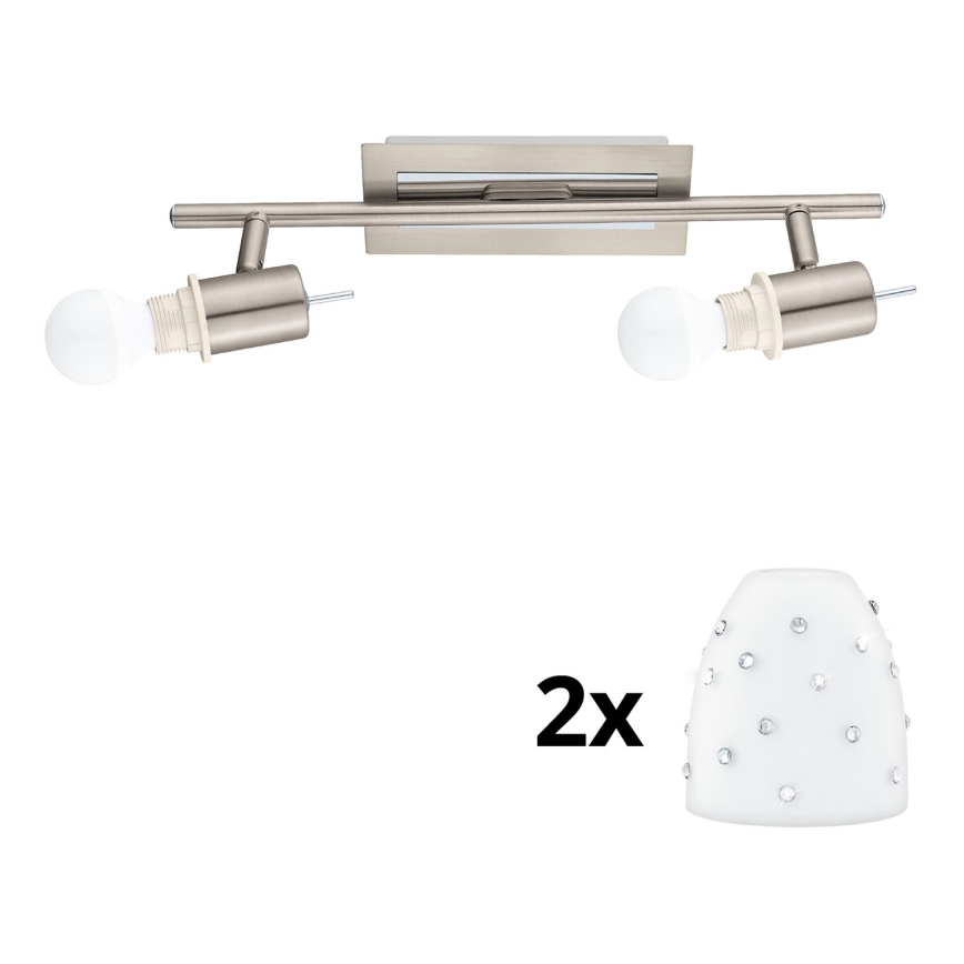 Eglo - LED Kohtvalgusti MY CHOICE 2xE14/4W/230V matt kroom/valge