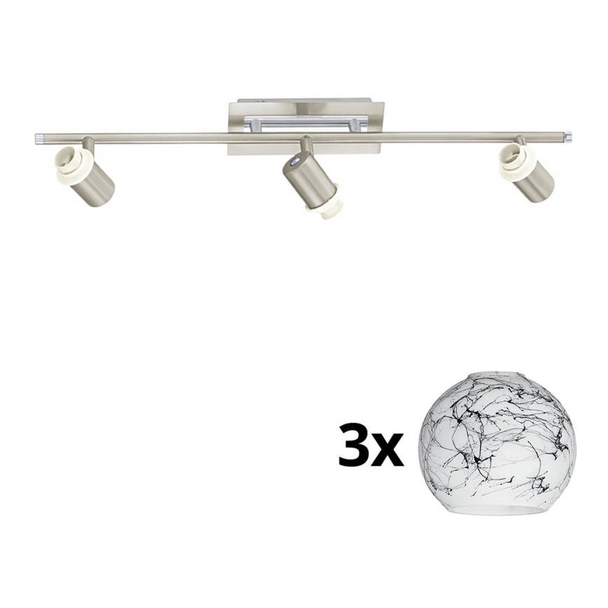 Eglo - LED Kohtvalgusti MY CHOICE 3xE14/40W/230V matt kroom/valge/must