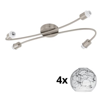 Eglo - LED Kohtvalgusti MY CHOICE 4xE14/4W/230V matt kroom/valge/must