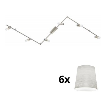 Eglo - LED Kohtvalgusti MY CHOICE 6xE14/4W/230V matt kroom/kreemikas