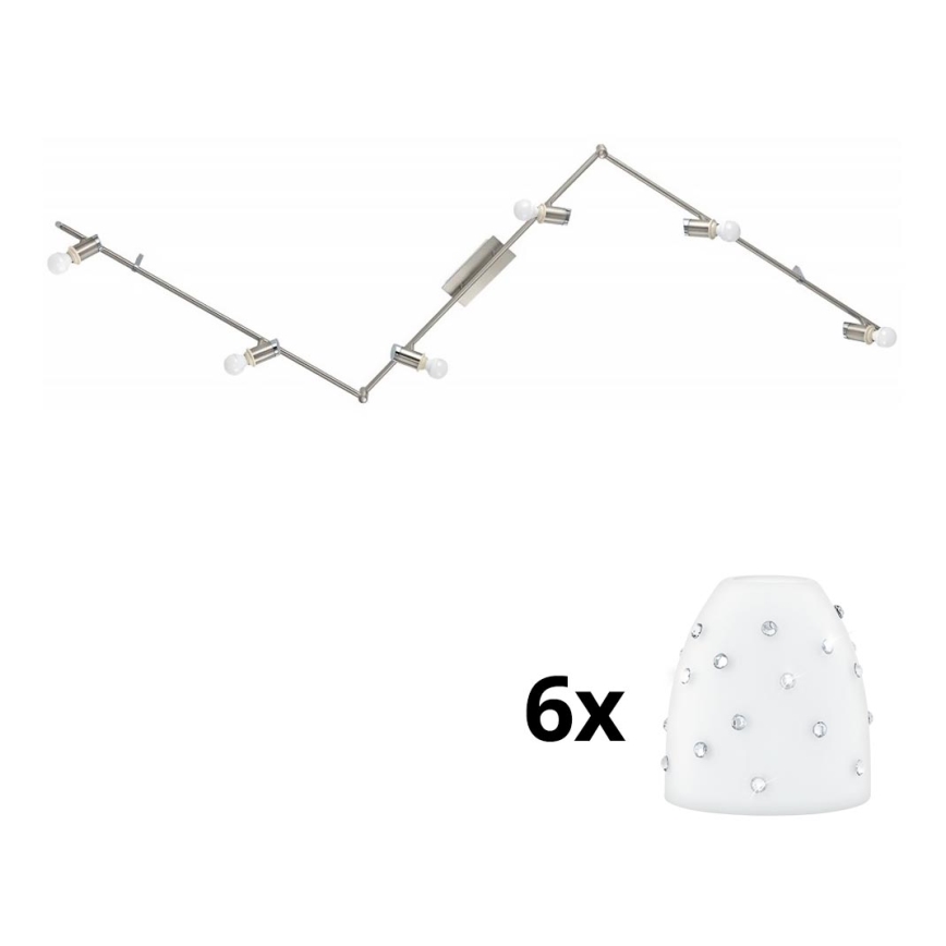 Eglo - LED Kohtvalgusti MY CHOICE 6xE14/4W/230V matt kroom/valge