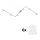 Eglo - LED Kohtvalgusti MY CHOICE 6xE14/4W/230V matt kroom/valge