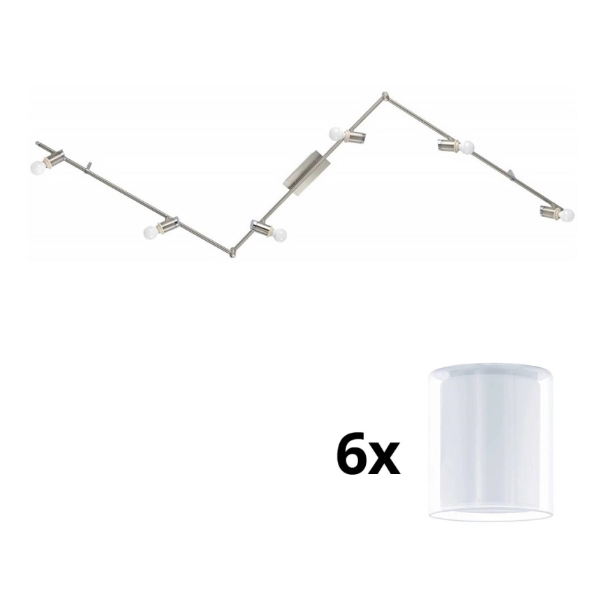 Eglo - LED Kohtvalgusti MY CHOICE 6xE14/4W/230V matt kroom/valge