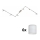 Eglo - LED Kohtvalgusti MY CHOICE 6xE14/4W/230V matt kroom/valge