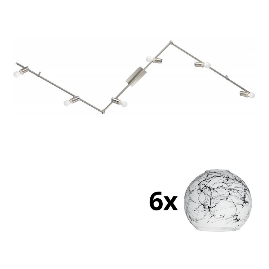 Eglo - LED Kohtvalgusti MY CHOICE 6xE14/4W/230V matt kroom/valge/must