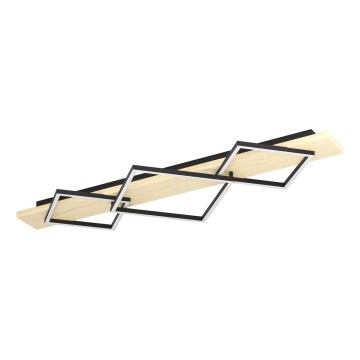 Eglo - LED laelamp 2xLED/13W/230V + LED/16W must/beež