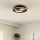 Eglo - LED Laevalgusti 1xLED/14W/230V + 1xLED/8,5W d. 38 cm must/kuldne