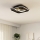 Eglo - LED Laevalgusti 1xLED/16,2W/230V + 1xLED/9,2W 38x38 cm must/kuldne