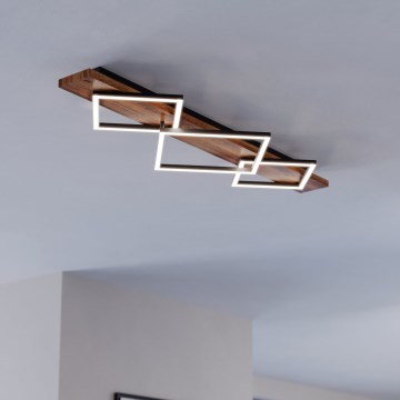 Eglo - LED laevalgusti 2xLED/13W/230V + LED/16W must/pruun