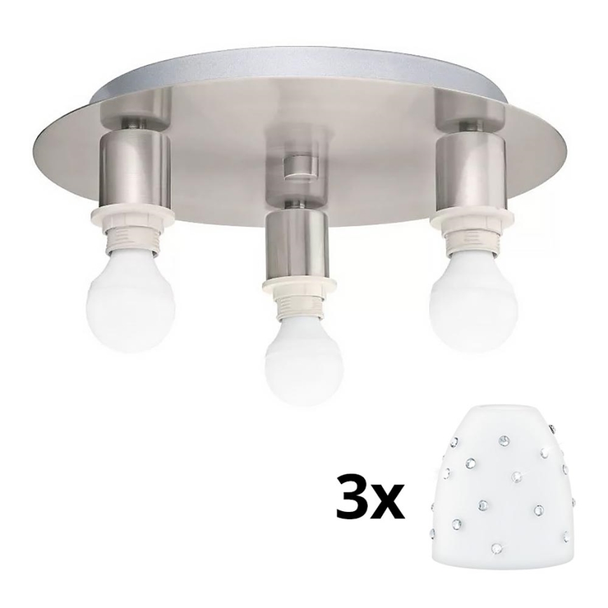 Eglo - LED Laevalgusti MY CHOICE 3xE14/4W/230V matt kroom/valge