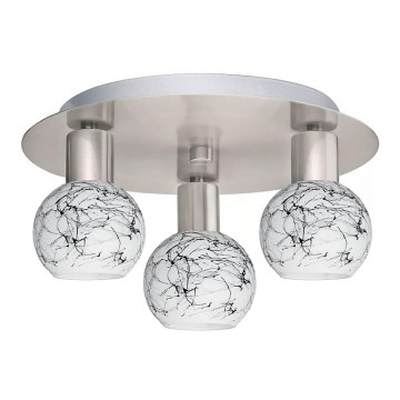 Eglo - LED Laevalgusti MY CHOICE 3xE14/4W/230V matt kroom/valge/must