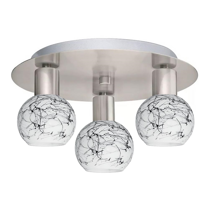 Eglo - LED Laevalgusti MY CHOICE 3xE14/4W/230V matt kroom/valge/must