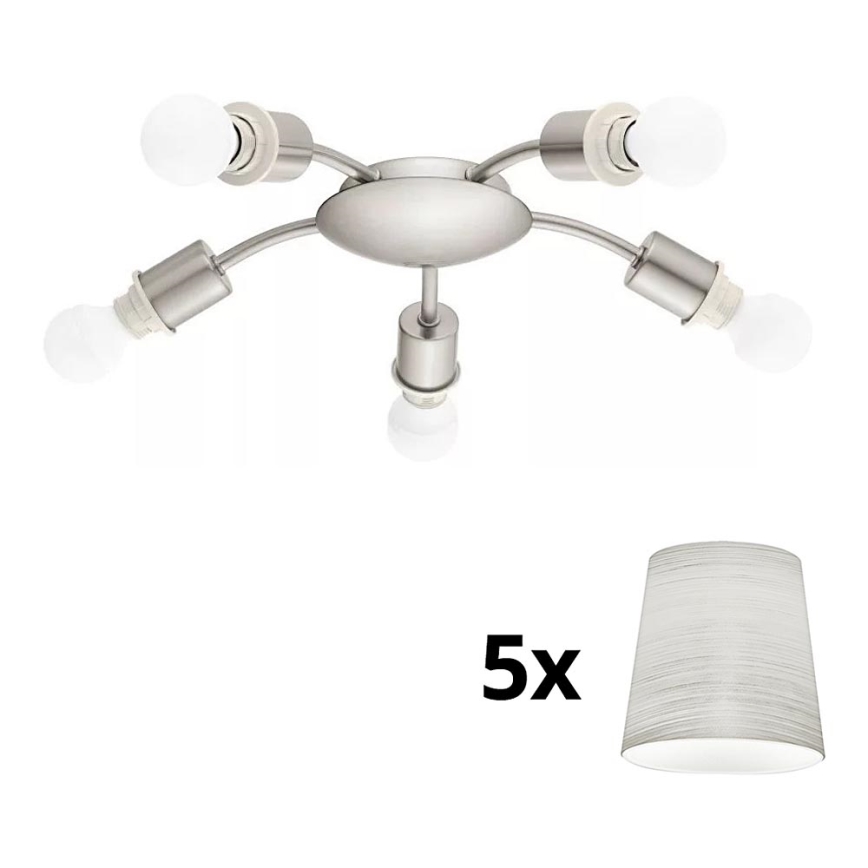 Eglo - LED Laevalgusti MY CHOICE 5xE14/4W/230V  matt kroom/kreemikas
