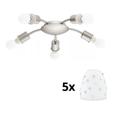 Eglo - LED Laevalgusti MY CHOICE 5xE14/4W/230V  matt kroom/valge