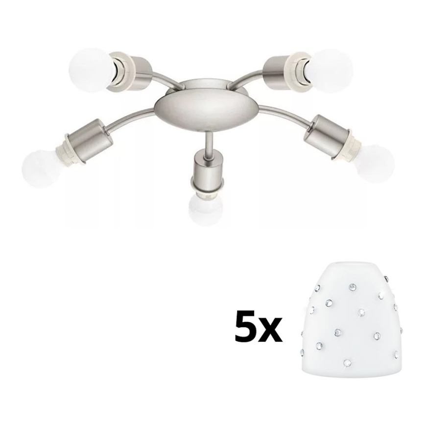 Eglo - LED Laevalgusti MY CHOICE 5xE14/4W/230V  matt kroom/valge