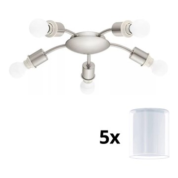 Eglo - LED Laevalgusti MY CHOICE 5xE14/4W/230V  matt kroom/valge