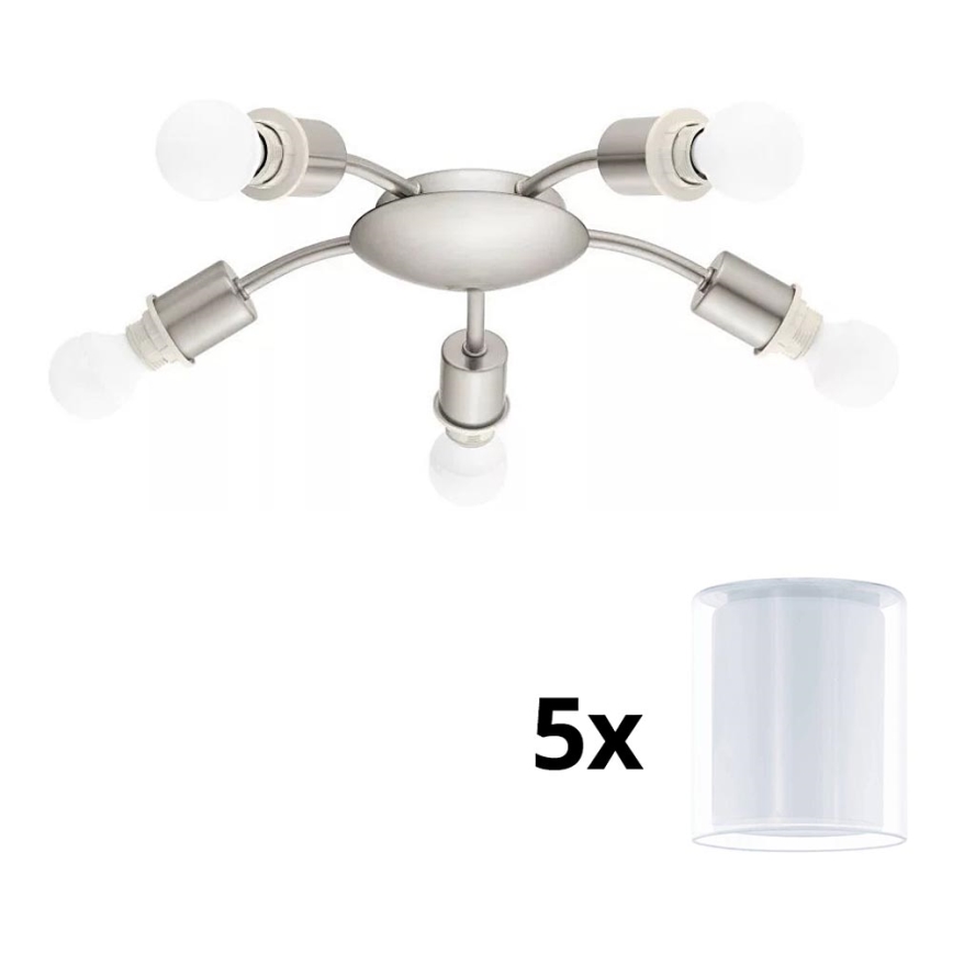 Eglo - LED Laevalgusti MY CHOICE 5xE14/4W/230V  matt kroom/valge