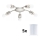 Eglo - LED Laevalgusti MY CHOICE 5xE14/4W/230V  matt kroom/valge