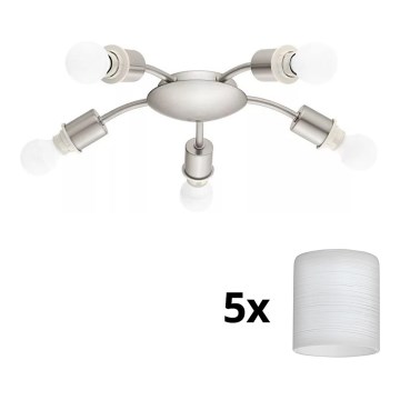 Eglo - LED Laevalgusti MY CHOICE 5xE14/4W/230V  matt kroom/valge