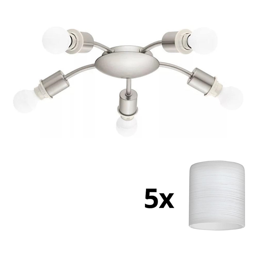 Eglo - LED Laevalgusti MY CHOICE 5xE14/4W/230V  matt kroom/valge