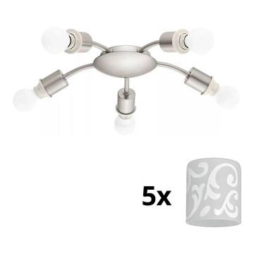 Eglo - LED Laevalgusti MY CHOICE 5xE14/4W/230V  matt kroom/valge