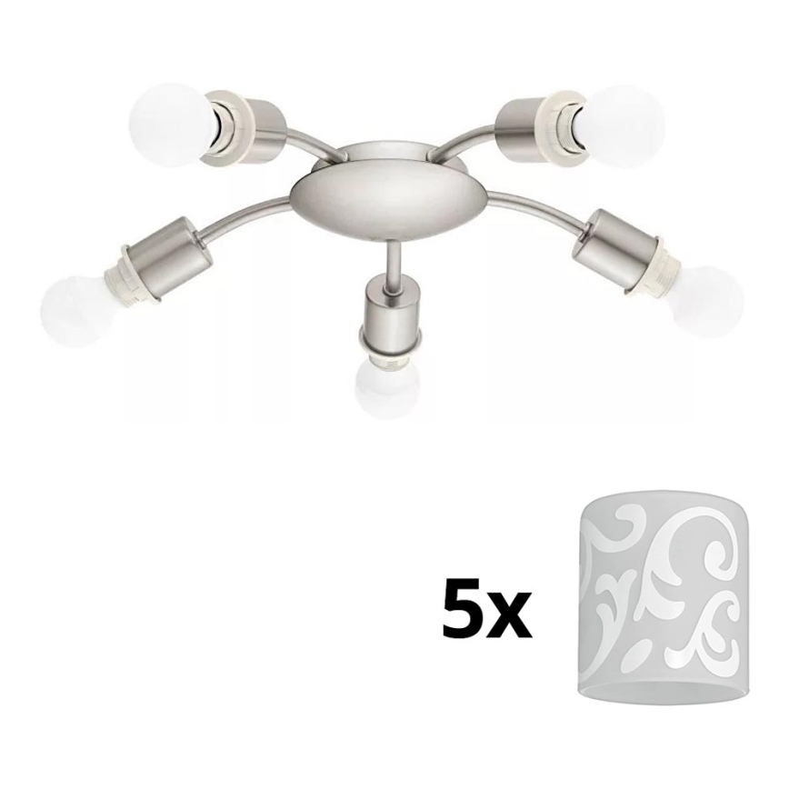 Eglo - LED Laevalgusti MY CHOICE 5xE14/4W/230V  matt kroom/valge