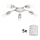 Eglo - LED Laevalgusti MY CHOICE 5xE14/4W/230V  matt kroom/valge