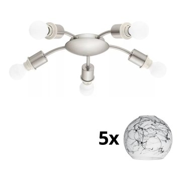 Eglo - LED Laevalgusti MY CHOICE 5xE14/4W/230V  matt kroom/valge/must