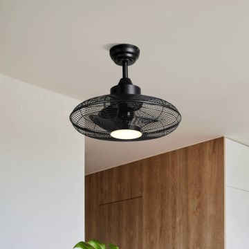 Eglo - LED laeventilaator LED/15W/230V 3000/4000/5000K läbimõõt 53 cm must + kaugjuhtimispult