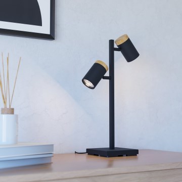 Eglo - LED Laualamp 2xGU10/4,5W/230V 3000K must/pruun