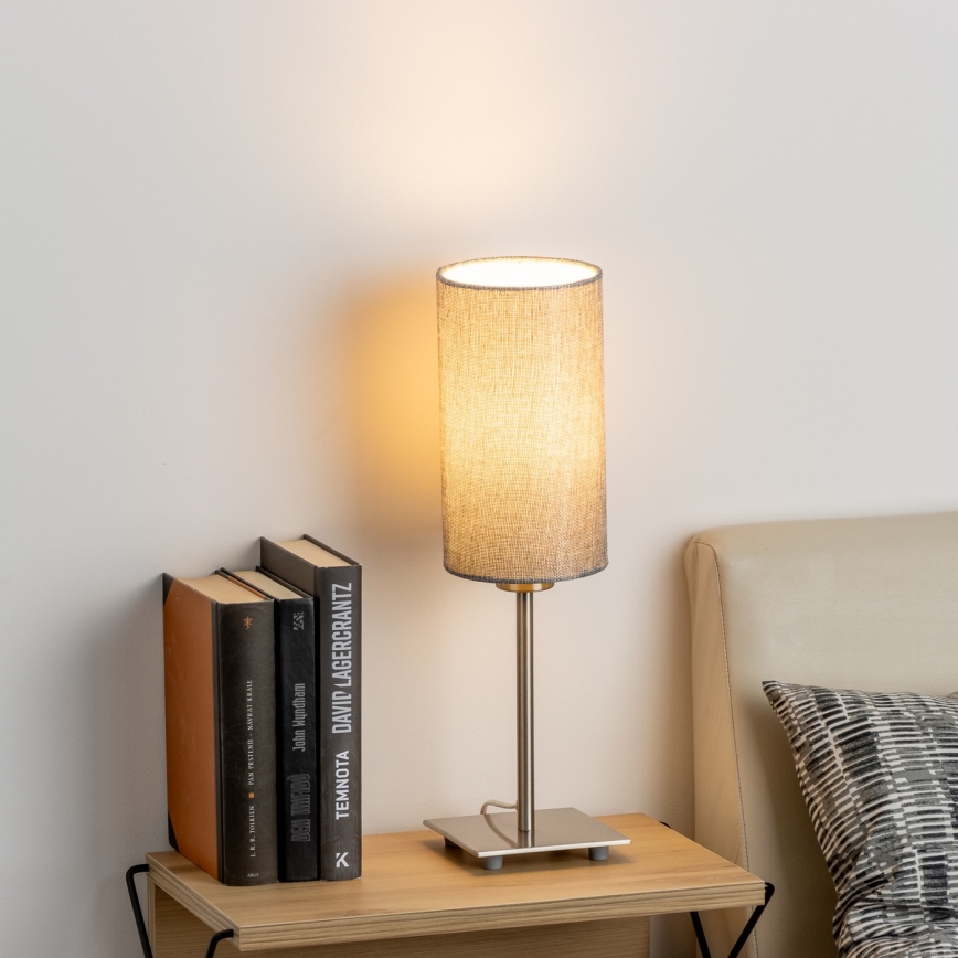 Eglo - LED Laualamp TUNJA 1xE27/60W/230V 26,5 cm matt kroom/hall